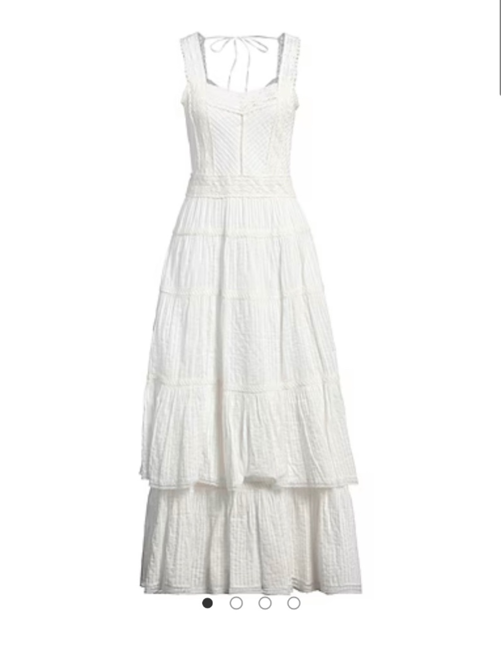 TwinSet Women's Embroidered Long White Dress size 40 XS